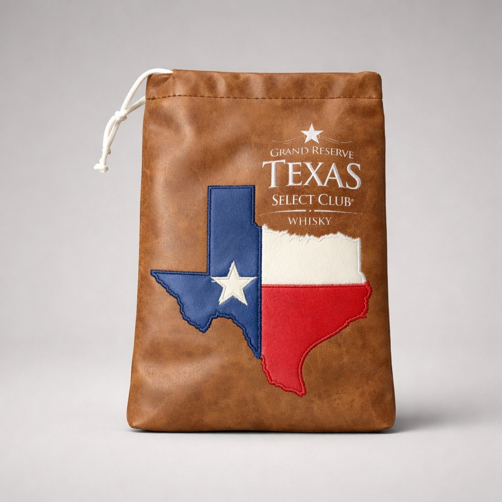 Grand Reserve Texas select Leatherette Drawstring Pouch